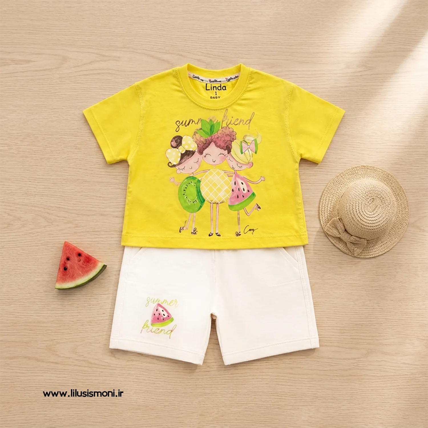 تیشرت و شلوارک دخترانه طرح summer