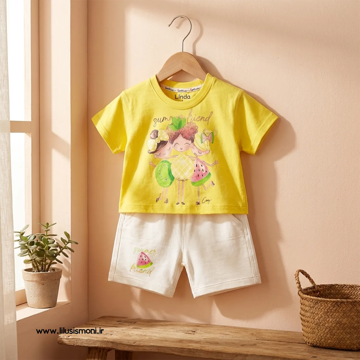تیشرت و شلوارک دخترانه طرح summer
