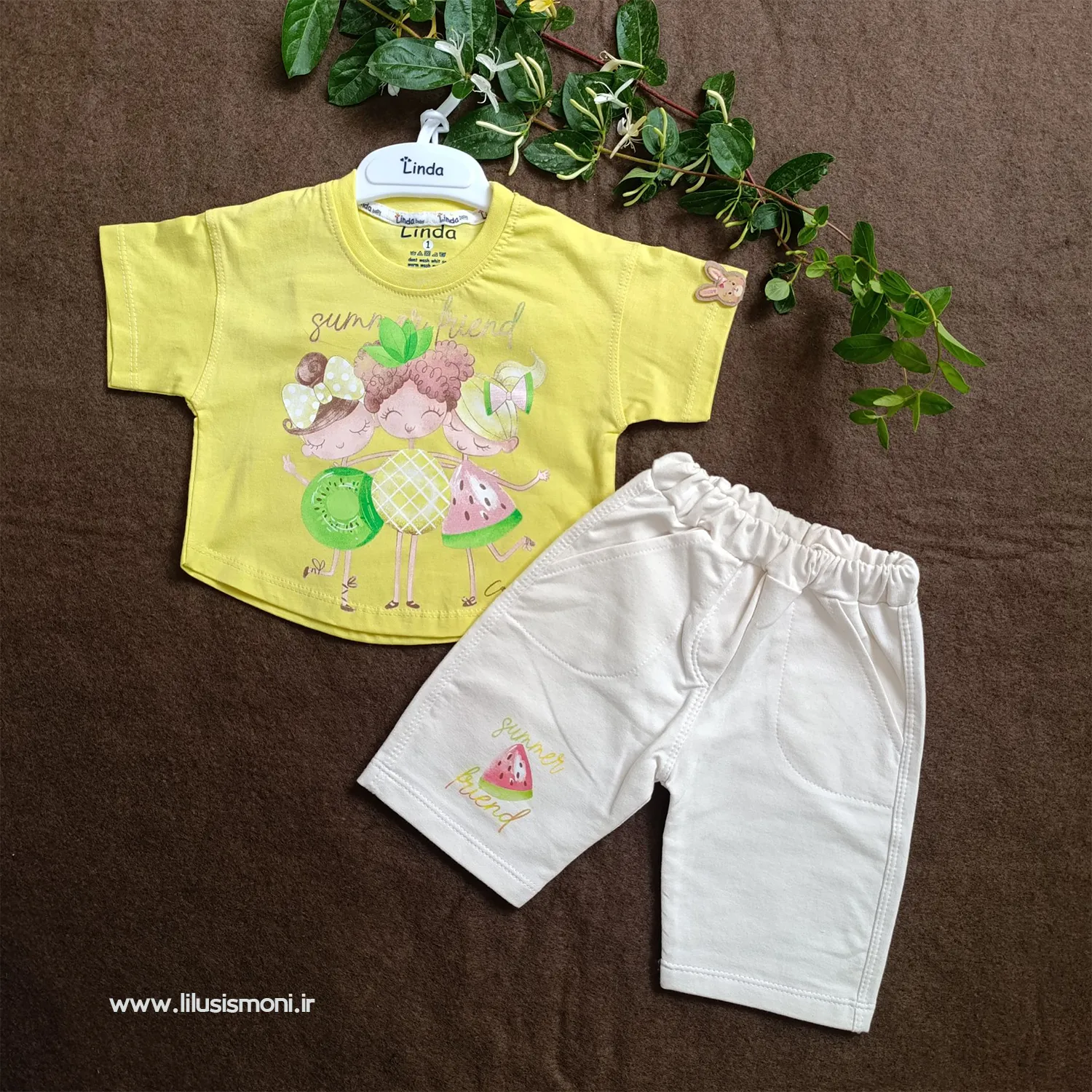 تیشرت و شلوارک دخترانه طرح summer